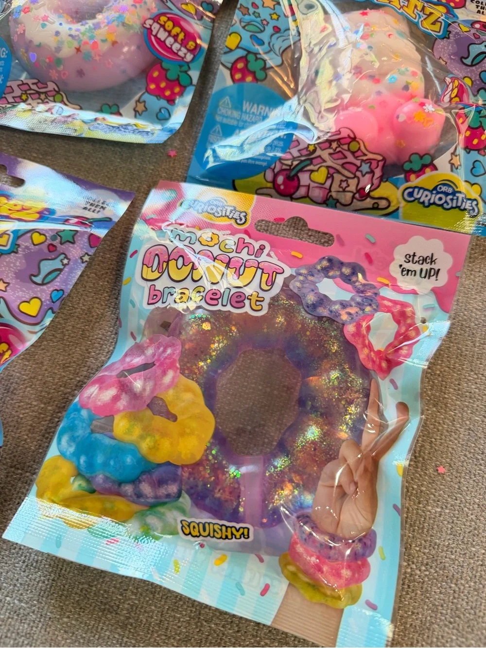 Viral ORB Mocheez Treatz Squishy Toys + Mochi Donut Bracelet Lot Sensory